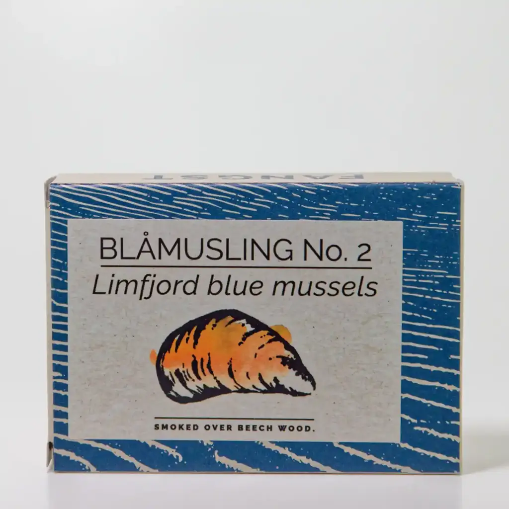 Op beuk gerookte blauwe mosselen uit de Limfjord