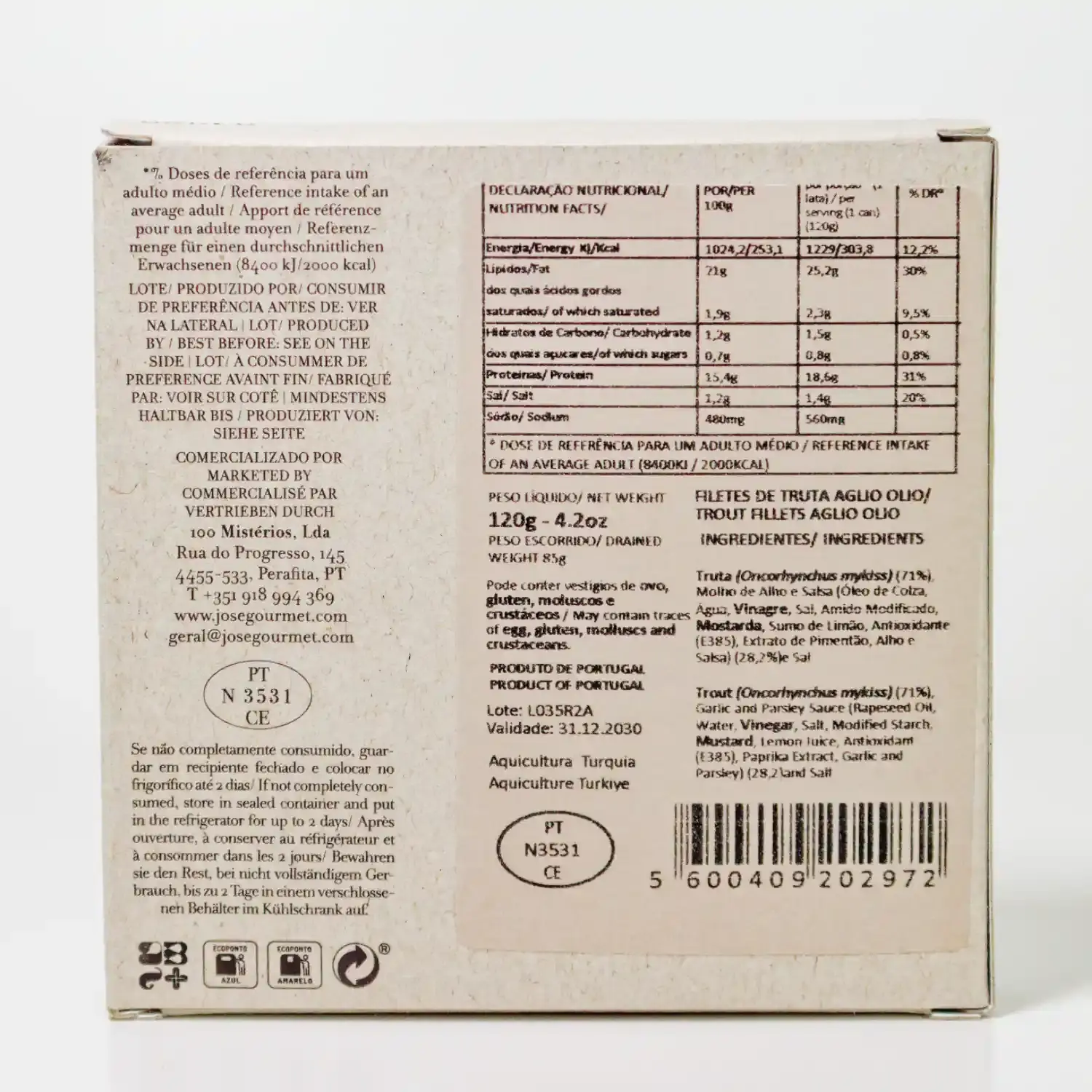 Forelfilets aglio olio - afbeelding 2