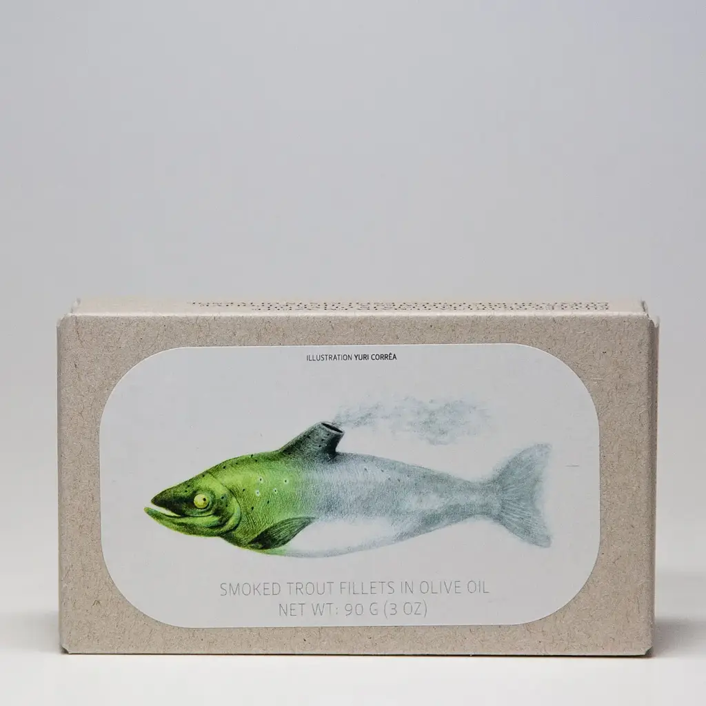 Gerookte forelfilets in olijfolie