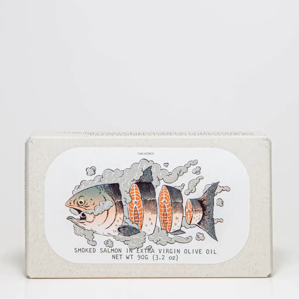 Gerookte zalm in extra vierge olijfolie