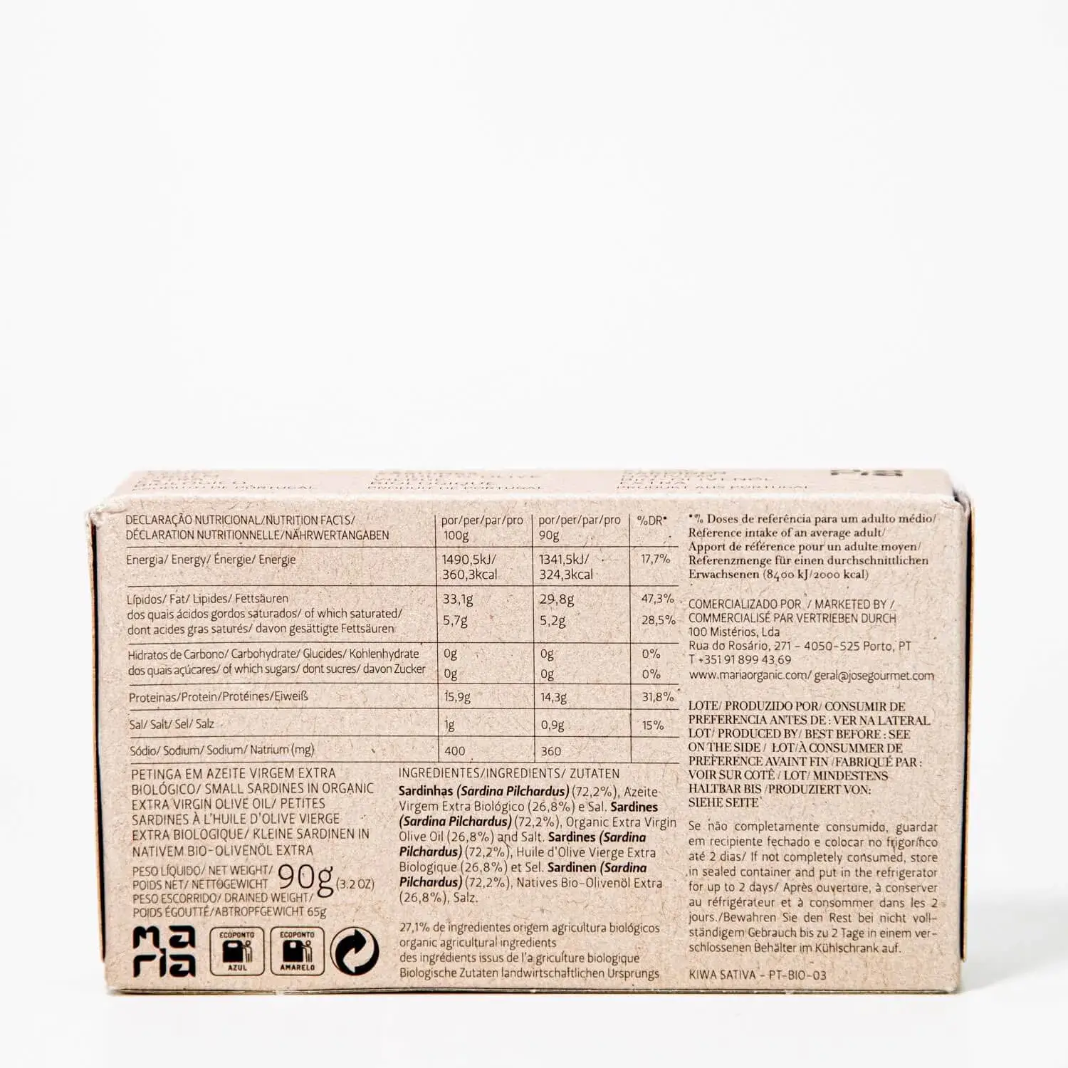 Sardientjes in biologische extra vierge olijfolie - afbeelding 2