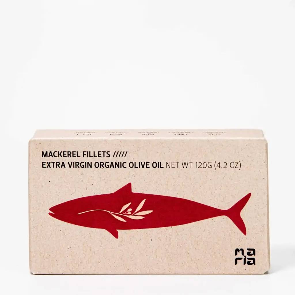 Makreelfilets in biologische extra vierge olijfolie