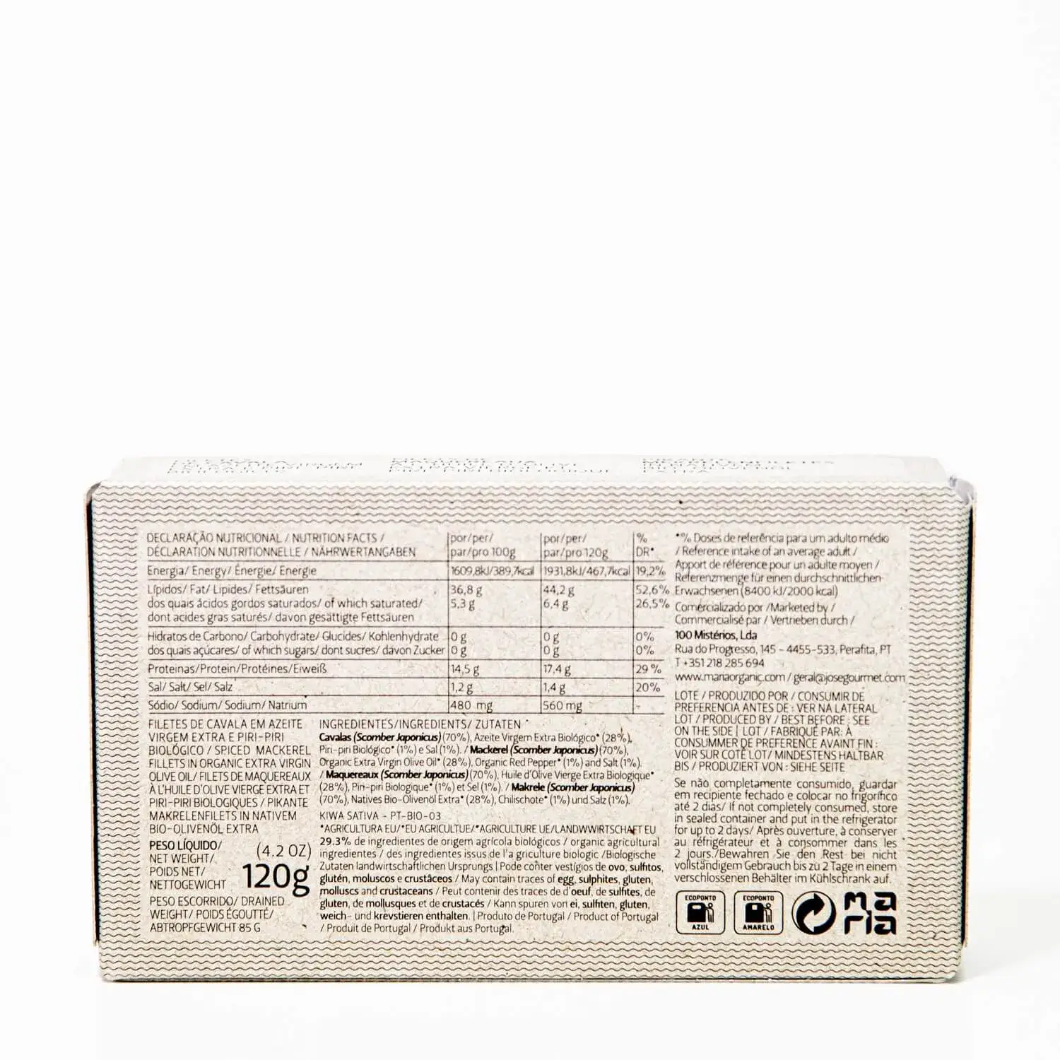 Pikante makreelfilets in biologische extra vierge olijfolie - afbeelding 2