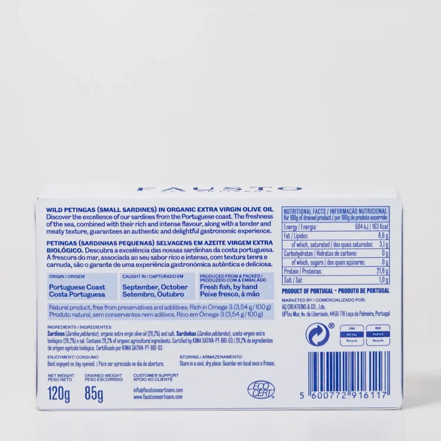 Sardines in biologische extra vierge olijfolie - afbeelding 2