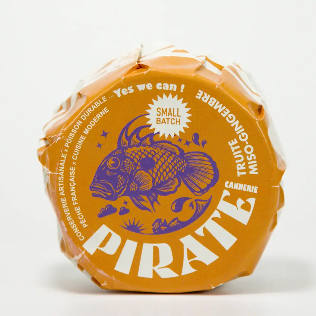 Pirate Cannerie forel met miso en gember – voorkant