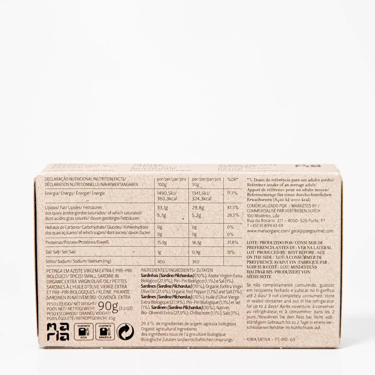 Pikante sardientjes in biologische extra vierge olijfolie - afbeelding 2