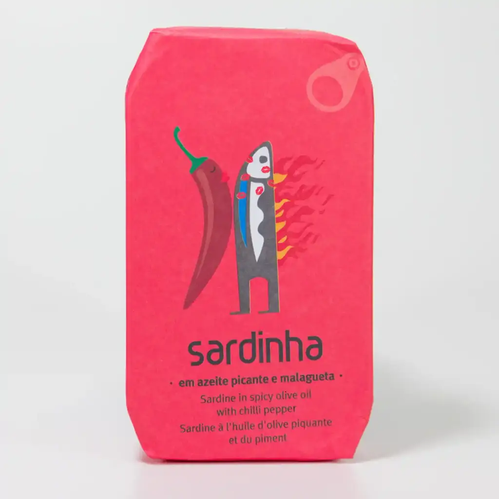 Sardines in pikante olijfolie met chilipepers