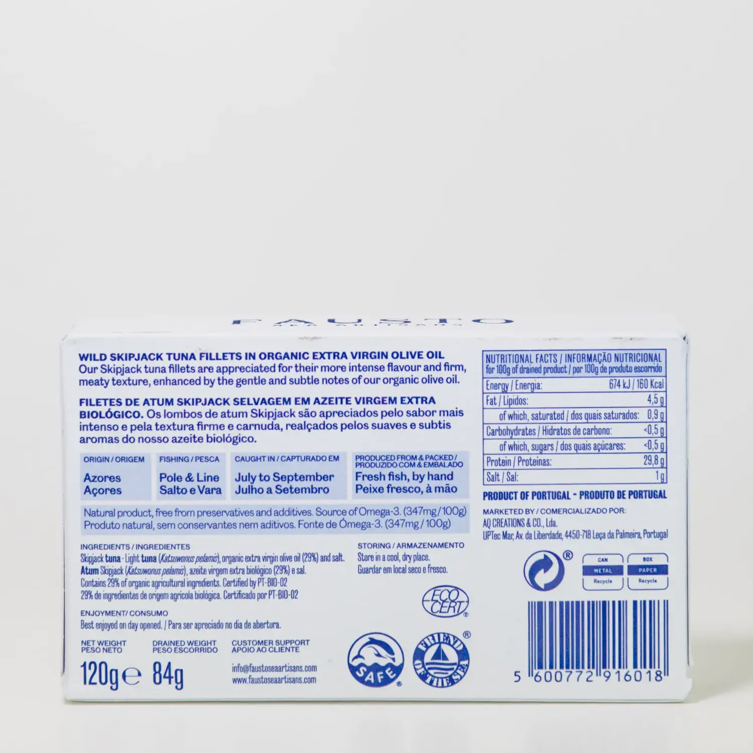 Skipjack tonijnfilets in biologische extra vierge olijfolie - afbeelding 2