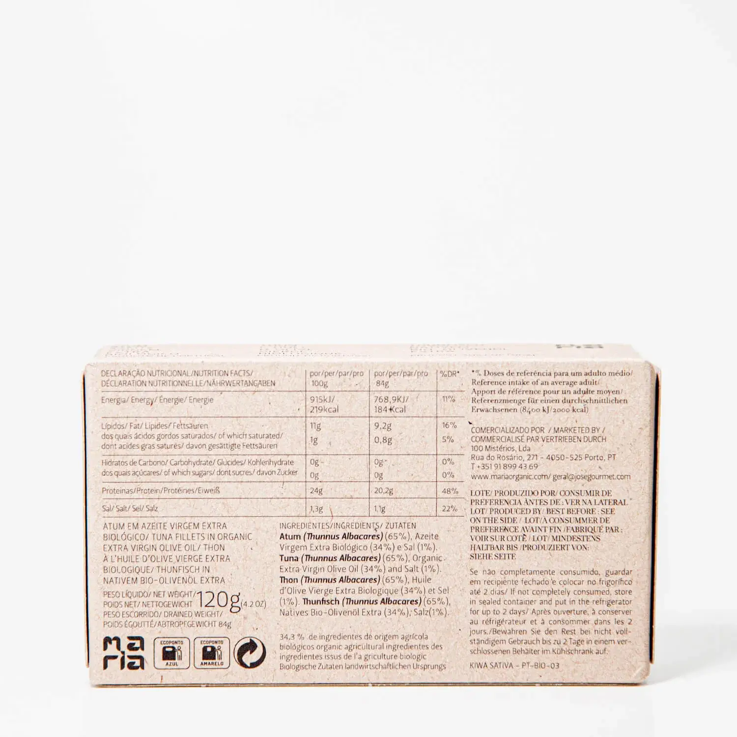 Tonijn in biologische extra vierge olijfolie - afbeelding 2