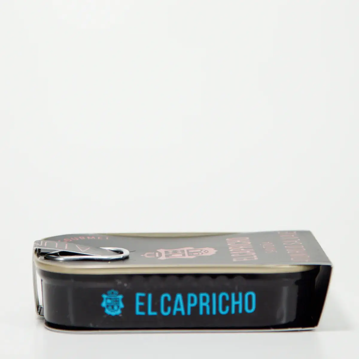 El Capricho wilde blauwvin tonijn in extra vierge olijfolie 110g – blik in zijaanzicht